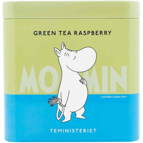 Chá Verde Framboesa da Teministeriet Moomin, Chá Solto de 100g - Delicie-se com este chá verde aromático e refrescante. Aproveite o sabor da framboesa! Compre online.